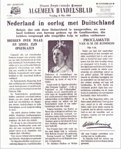 Nederland in oorlog met Duitsland - Bron: www.vktv.nl