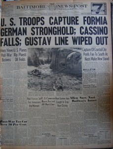18 mei 1944 Gustavlinie doorbroken - Bron: www.historicnewspapersandcomics.co.uk